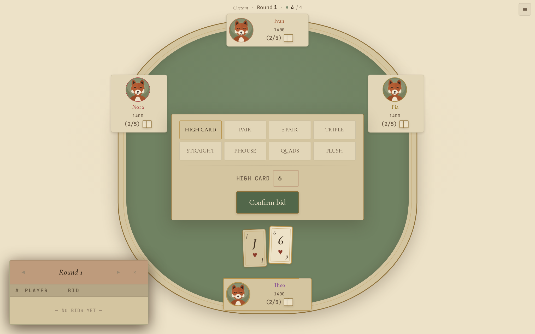 A round in progress